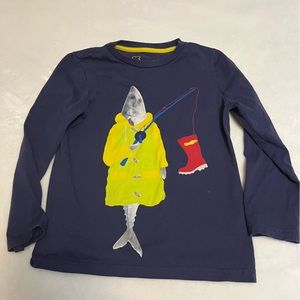 Mini Boden Boys Longsleeve Shirt Navy 5-6